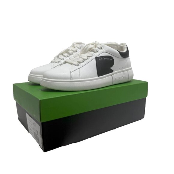 KATE SPADE "Charli" Nappa Lace Up Sneakers Sz 8.5B - Worn 1x - Picture 2 of 13